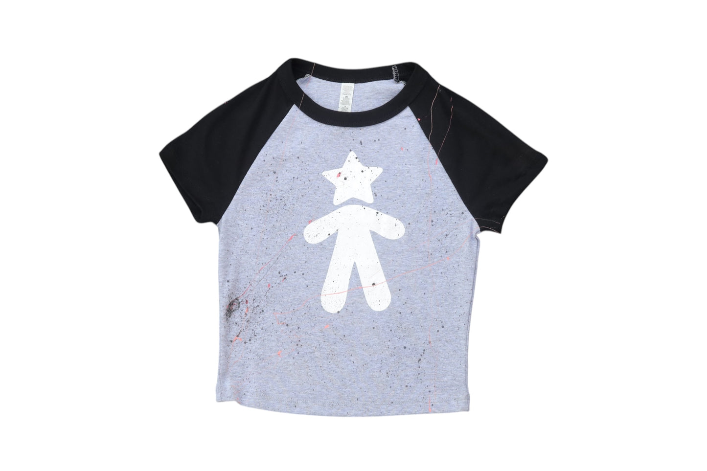 Woman's Baby Tee w splatter