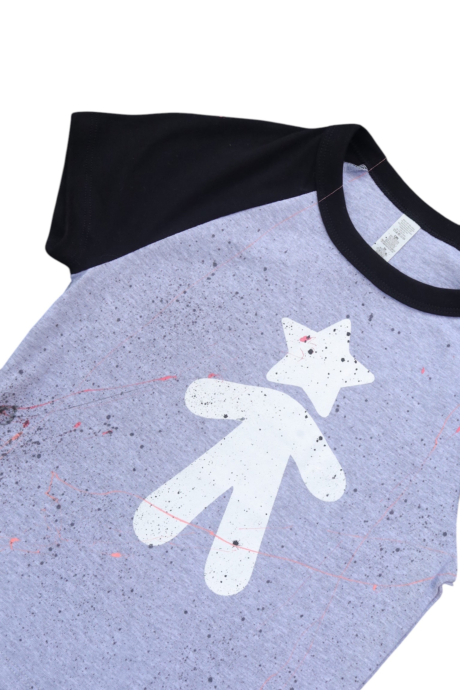 Woman's Baby Tee w splatter