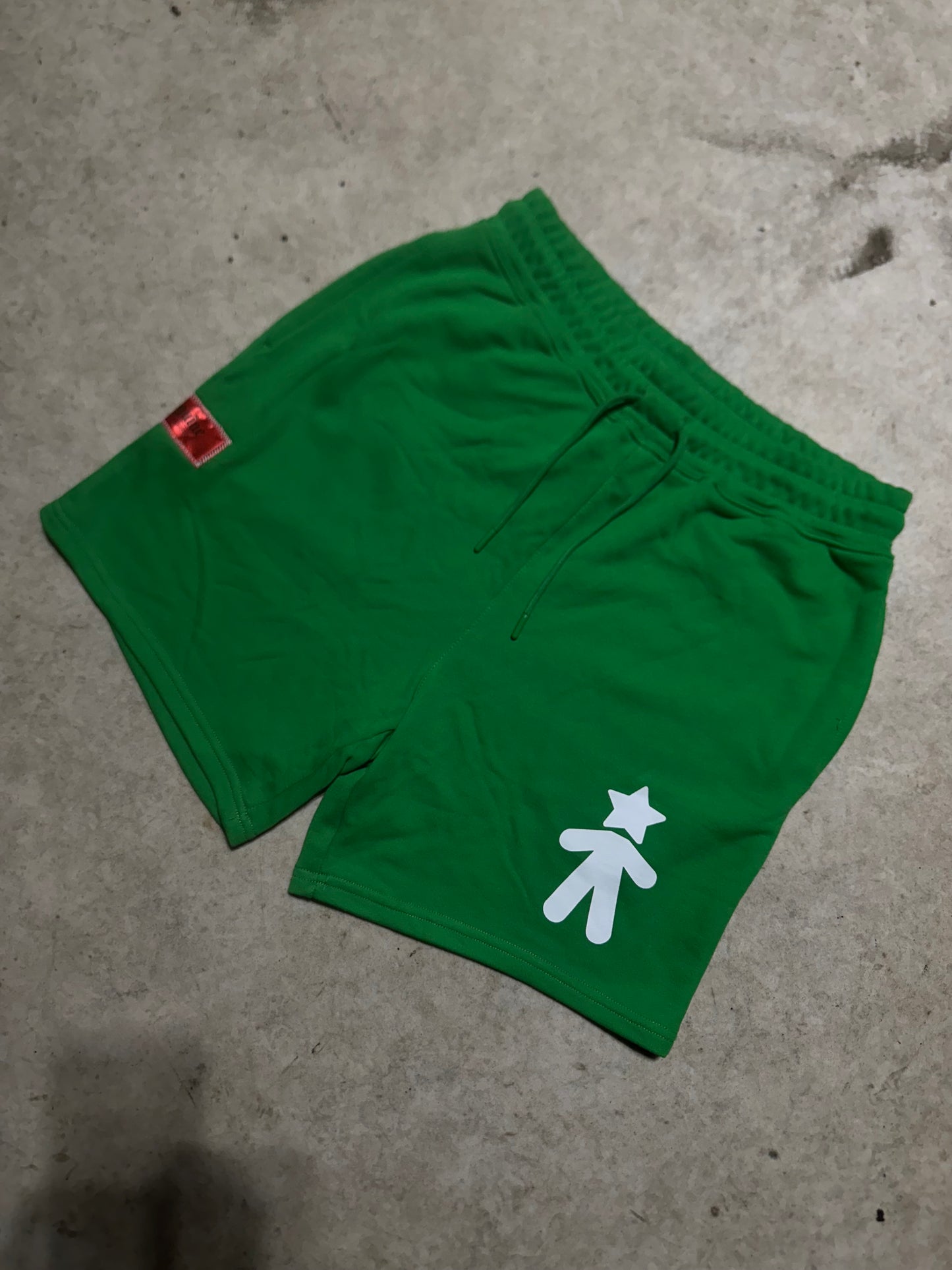 Green French Terry shorts