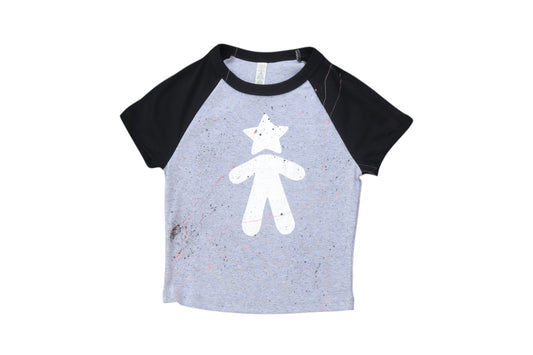 Woman's Baby Tee w splatter