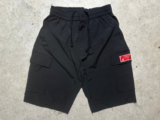 Black Nylon cargo Shorts