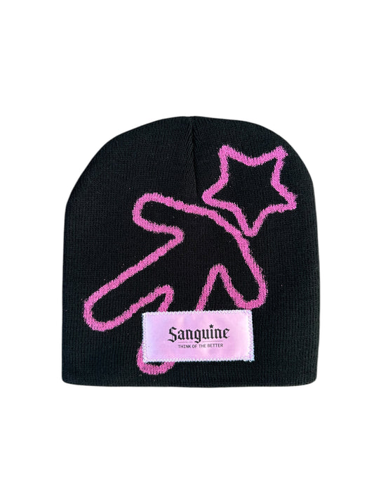 Black & Pink Beanie