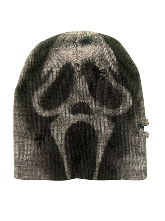 Grey scream beanie