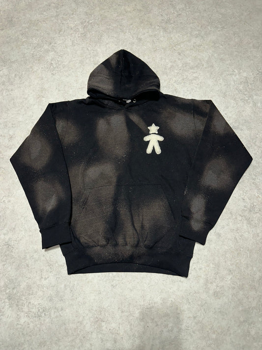 Black Sherpa Patch Hoodie