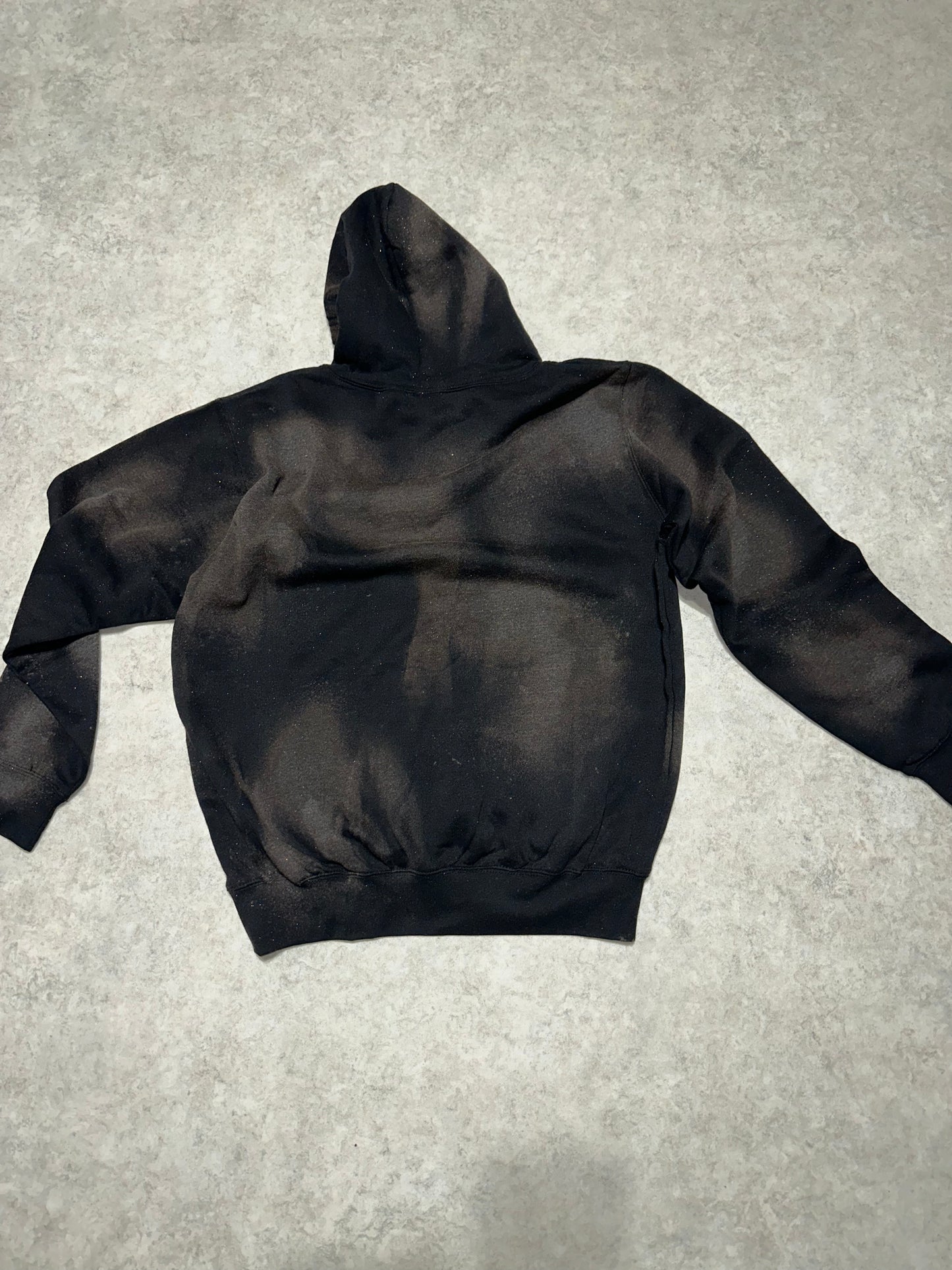 Black Sherpa Patch Hoodie