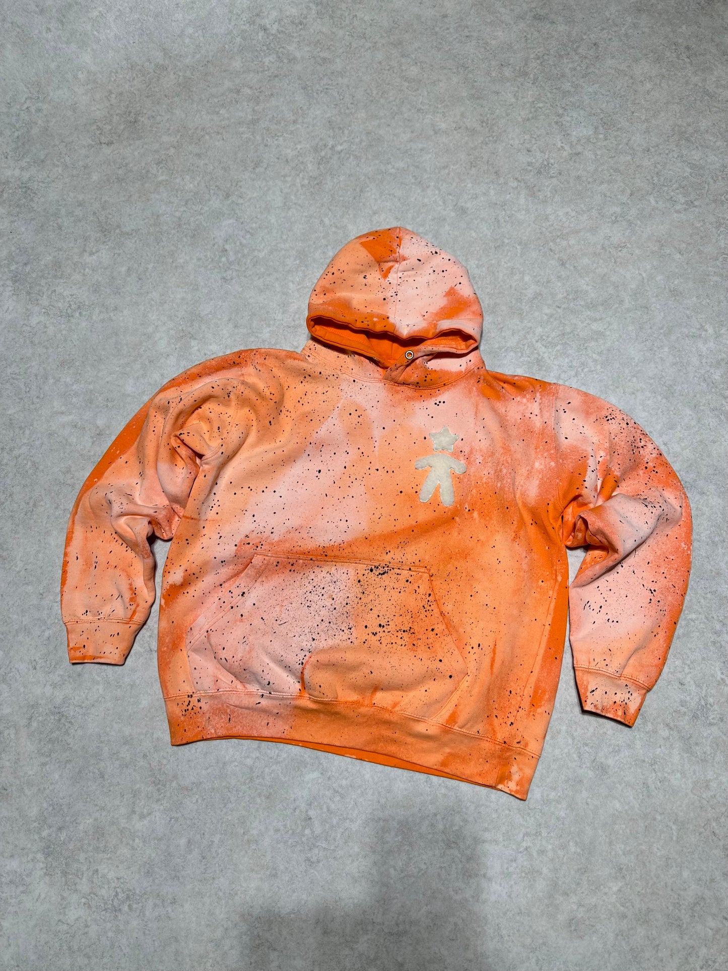 Orange Sherpa Patch Hoodie