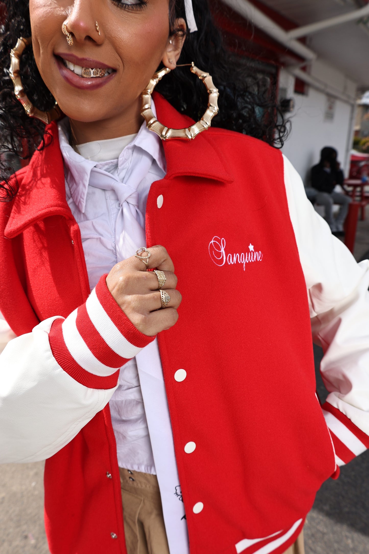 (R)She Loves Sanguine Varsity Jackets