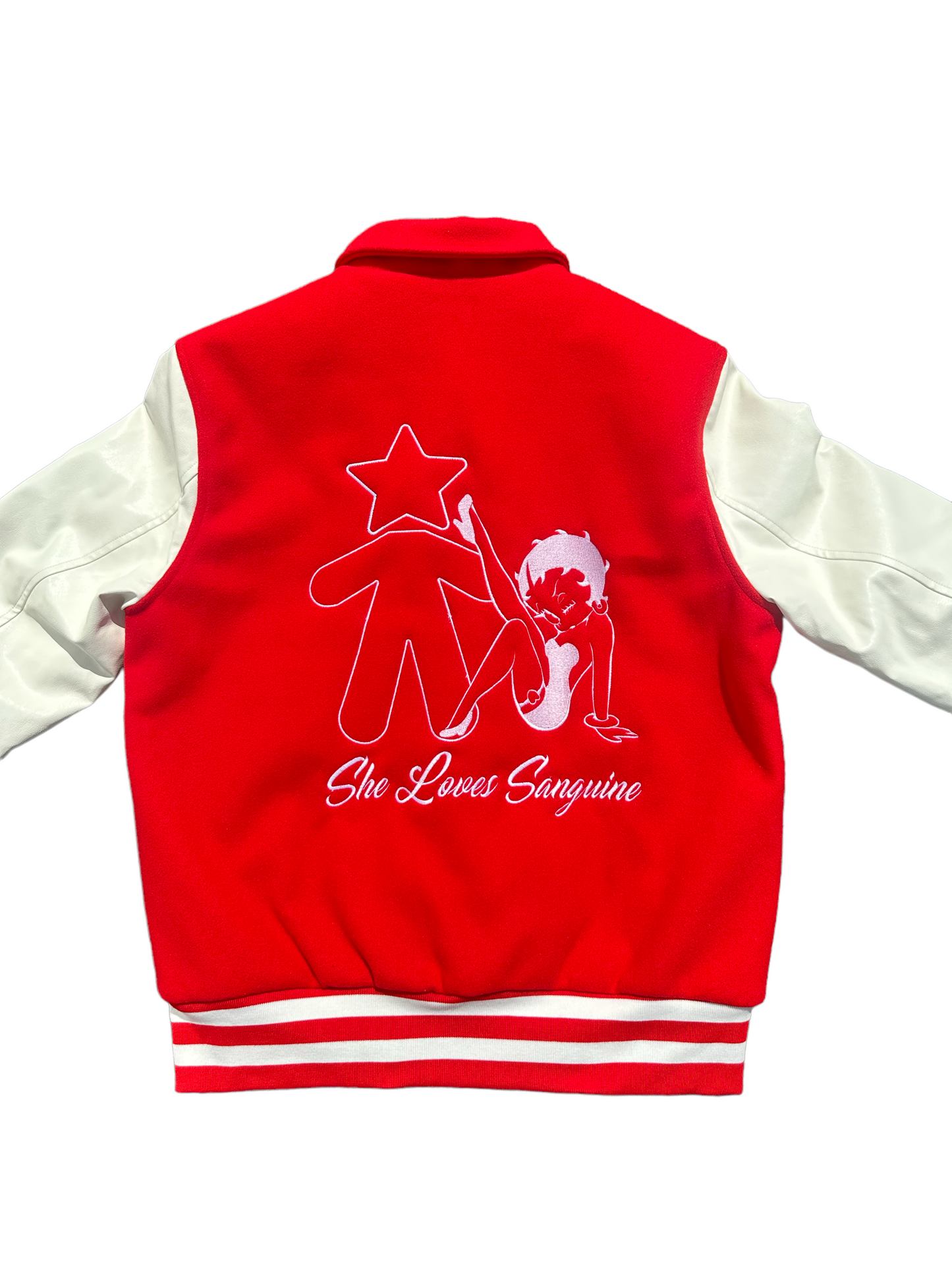 (R)She Loves Sanguine Varsity Jackets